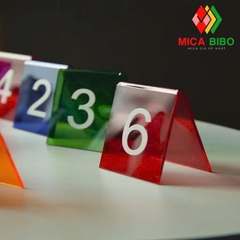 Combo 10-50 Thẻ số để bàn mica, dày 2mm, dùng cho quán ăn, Cafe, nhà hàng, tiệc sinh Nhật, cưới, thiết kế theo yêu cầu