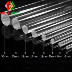 Trụ Mica Tròn Trong Suốt Nhiều Kích Thước 2mm–40mm. Cắt theo yêu cầu