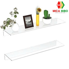 Kệ treo tường không cần đóng đinh nhiều kích thước dày 3mm - màu đục & màu xuyên sáng