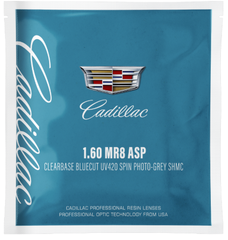 CADILLAC 1.60 MR8 ASP CLEARBASE BLUECUT UV420 SPIN PHOTO-GREY SHMC