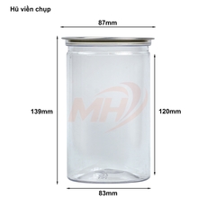 Hũ viền chụp 750ml