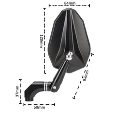 GUONG XE MÁY H2C ĐEN v2