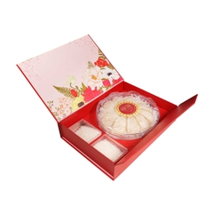 HỘP QUÀ HOA MẪU ĐƠN ĐỎ - NẮP CHÉO