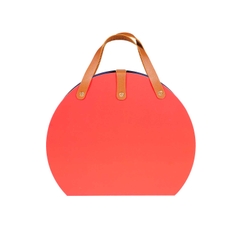 HỘP QUÀ/HỘP YẾN LƯỠNG LONG TRANH CHÂU - QUAI DA (Khay tròn/ Không túi)