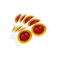 TEM GIẤY DÁN HỘP YẾN SÀO 8.5CM ĐỎ