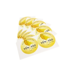 TEM GIẤY DÁN HỘP YẾN SÀO 8.5CM VÀNG