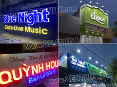 BIỂN ALU GẮN CHỮ NỔI MICA ĐÈN LED SÁNG ĐẸP LUNG LINH