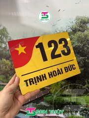 Bảng Số Nhà HÌNH LÁ CỜ VIỆT NAM ALU IN UV - BSN020
