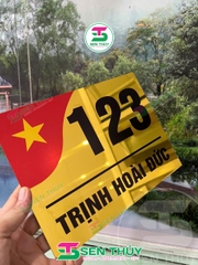 Bảng Số Nhà HÌNH LÁ CỜ VIỆT NAM ALU IN UV - BSN020