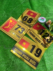 Bảng Số Nhà HÌNH LÁ CỜ VIỆT NAM ALU IN UV - BSN020