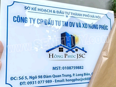 BIỂN CÔNG TY MICA IN UV ĐỘ SẮC NÉT CAO, BỀN BỈ, RẤT ĐẸP