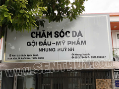 BIỂN QUẢNG CÁO ALU GẮN CHỮ NỔI MICA, INOX CỰC ĐẸP