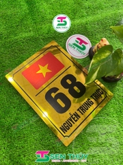 Bảng Số Nhà HÌNH LÁ CỜ VIỆT NAM ALU IN UV - BSN017