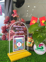 Bảng mica in qr theo yêu cầu, in mã qr ngân hàng chất liệu mica bền đẹp, in siêu tốc - QR005