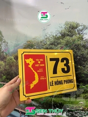 Bảng Số Nhà HÌNH LÁ CỜ VIỆT NAM ALU IN UV - BSN018