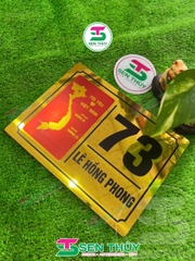 Bảng Số Nhà HÌNH LÁ CỜ VIỆT NAM ALU IN UV - BSN018