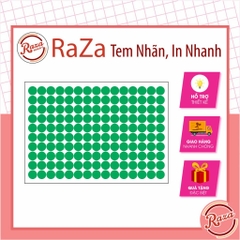 Tờ 70 - 160 tem nhãn dán decal hình tròn màu các size 1 cm, 2cm, 3 cm, 4 cm – Tem nhãn Raza thiết kế cắt bế theo yêu cầu