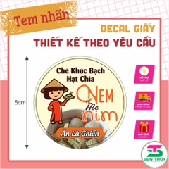 Combo 500 Tem Nhãn Giấy – In Theo Yêu Cầu – Sticker Dán Sản Phẩm