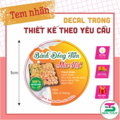 Combo 500 Tem Decal Trong chống nước – In Theo Yêu Cầu – Sticker Dán Sản Phẩm