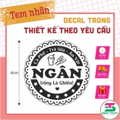 Combo 500 Tem Decal Trong chống nước – In Theo Yêu Cầu – Sticker Dán Sản Phẩm