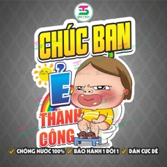 Miếng Dán Bồn Cầu Trang Trí Dễ Thương - Decal Dán Bồn Cầu Cao Cấp Trong Suốt, PVC Chống Nước Decor Đẹp - Cắt Sẵn - WC005