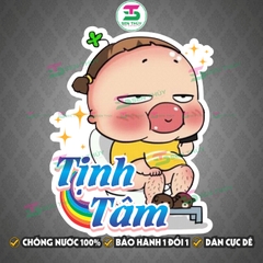 Miếng Dán Bồn Cầu Trang Trí Dễ Thương - Decal Dán Bồn Cầu Cao Cấp Trong Suốt, PVC Chống Nước Decor Đẹp - Cắt Sẵn - WC005