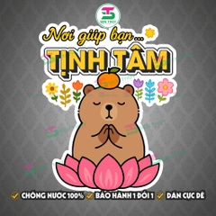Miếng Dán Nắp Bồn Cầu Capybara - Decal Capybara, Capy Chống Nước, Bền Màu Trang Trí Nhà Tắm, Nhà Vệ Sinh, WC - WC002