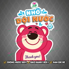 Miếng Dán Nắp Bồn Cầu Gấu Dâu Chống Nước - Decal Gấu Dâu Dán Tường, Kính, Toilet Trang Trí Dễ Thương - WC003