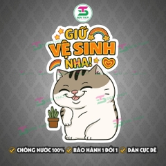 Miếng Dán Bồn Cầu Dễ Thương - Sticker Dán Bồn Cầu Cue Dùng Dán Trang Trí Toilet, Nhà Vệ Sinh, Tường - WC004