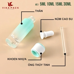 Chai lọ đựng serum 5ml 10ml 15ml 30ml thủy tinh dáng cao