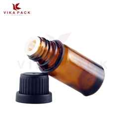 CHAI THỦY TINH ĐỰNG TINH DẦU MÀU NÂU NẮP NHỰA ĐEN TO