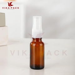 CHAI THỦY TINH ĐỰNG TINH DẦU MÀU NÂU NẮP XỊT XƯƠNG TRẮNG