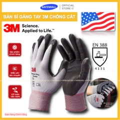 Bộ 2 Đôi Găng Tay Chống Cắt 3M Cấp Độ 1, Tiêu Chuẩn EN388:4131, Độ Bám Cao, Bền Dai - Chính Hãng SAFEMALL