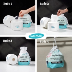 Combo 5 gói Khăn mặt khô Silkwipes 80 khăn/gói dùng 1 lần lau khô, lau ướt, Giấy lau mặt dùng một lần Silkwipes