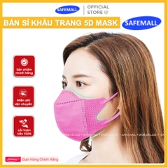 [HOT] Thùng 100 Chiếc Khẩu Trang 5D Mask 3 Lớp Kháng Khuẩn - Chính Hãng SafeMall Official