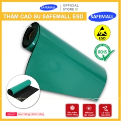 Cuộn Thảm Cao Su 1.2m x 10m Và 1m x 10m Phòng Sạch Chống Tĩnh Điện ESD (1.2m x10mx2mm) Màu Xanh - SAFEMALL Chính Hãng