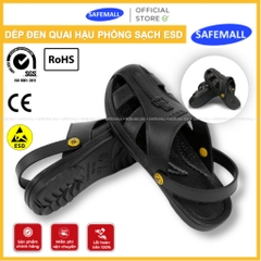 Sục Quai Hậu Phòng Sạch Chống Tĩnh Điện ESD - Dép Phòng Sạch Bảo Hộ Lao Động PU PVC Độ Bền Cao - Chính Hãng SAFEMALL