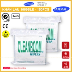 Combo Khăn Lau Phòng Sạch 1009SLE Tem Vàng, 9*9 inch - 110g/m2 - 150 tờ Clean Room Wiper ESD - Chính Hãng SAFEMALL