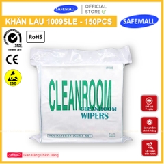 Combo Khăn Lau Phòng Sạch 1009SLE Tem Vàng, 9*9 inch - 110g/m2 - 150 tờ Clean Room Wiper ESD - Chính Hãng SAFEMALL