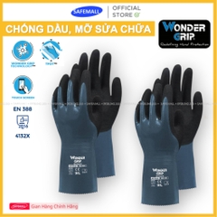 Combo 2 Đôi Găng Tay Chống Dầu Wonder Grip WG-528L Phủ Nitrile Chống Thấm Nước Thao Tác Dễ Dàng - SAFEMALL
