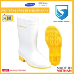 Ủng Bảo Hộ Lao Động Thùy Dương Trắng Vàng, Xanh, Đen Chống Nước, Dầu, Trơn Trượt Bảo Vệ Chân - SAFEMALL Chính Hãng