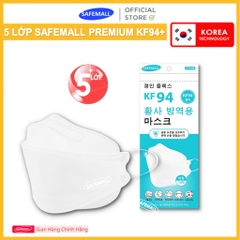 [5 LỚP LỌC] Thùng 300 Chiếc Khẩu Trang KF94 SafeMall Premium 5 Lớp Cao Cấp - Lọc Bụi Siêu Mịn Tia UV 99.9%