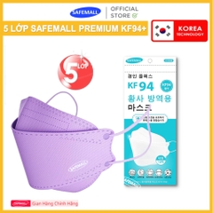 [5 LỚP LỌC] Thùng 300 Chiếc Khẩu Trang KF94 SafeMall Premium 5 Lớp Cao Cấp - Lọc Bụi Siêu Mịn Tia UV 99.9%