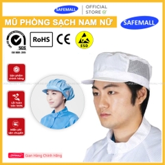 Bán Sỉ Mũ Vải Phòng Sạch Chống Tĩnh Điện Bảo Hộ Lao Động Nam Nữ, ESD Thoáng Khí - SAFEMALL Chính Hãng