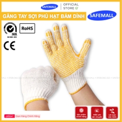 Bán Sỉ Combo Găng Tay Phủ Hạt Nhựa 60g, Găng Tay Bảo Hộ Lao Động, An Toàn Bảo Vệ Đôi Tay - SAFEMALL Chính Hãng