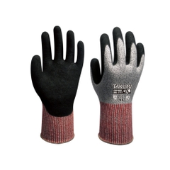 Găng tay bảo hộ chống cắt cấp độ 5 Takumi SG-777 phủ nitrile chống thấm dầu, độ bám dính cao - SAFEMALL Chính Hãng