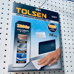 BỘ 10 TỜ GIẤY NHÁM ƯỚT 1200# TOLSEN 32417