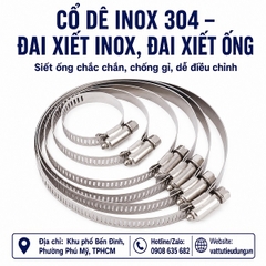 CỔ DÊ INOX 304 – ĐAI XIẾT INOX, ĐAI XIẾT ỐNG