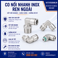 CO NỐI NHANH INOX REN NGOÀI