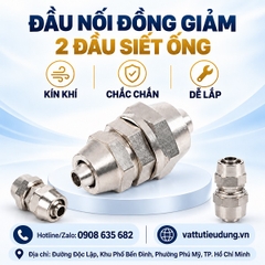 Đầu Nối Đồng Giảm 2 Đầu Siết Ống